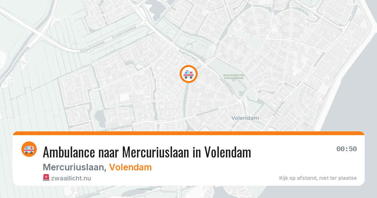Ambulance naar Mercuriuslaan in Volendam — 25 jul 2026