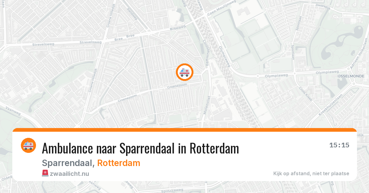 Ambulance naar Sparrendaal in Rotterdam — 24 mrt 2026