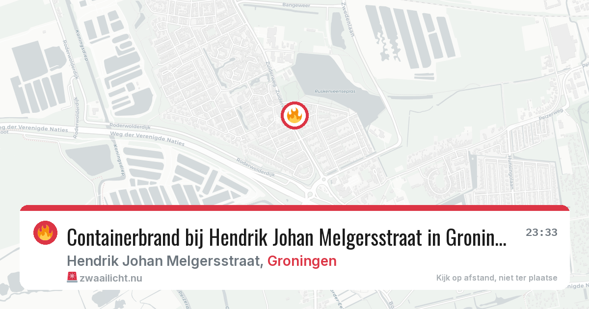 Containerbrand bij Hendrik Johan Melgersstraat in Groningen — 27 mei 2026