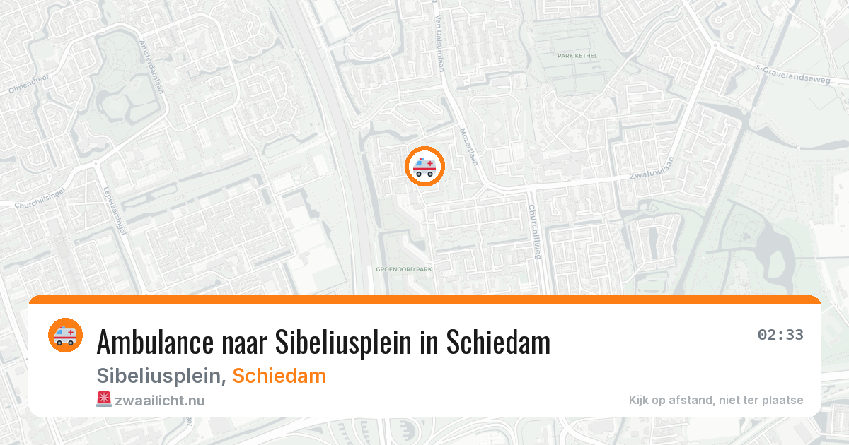 Ambulance naar Sibeliusplein in Schiedam — 16 jul 2026