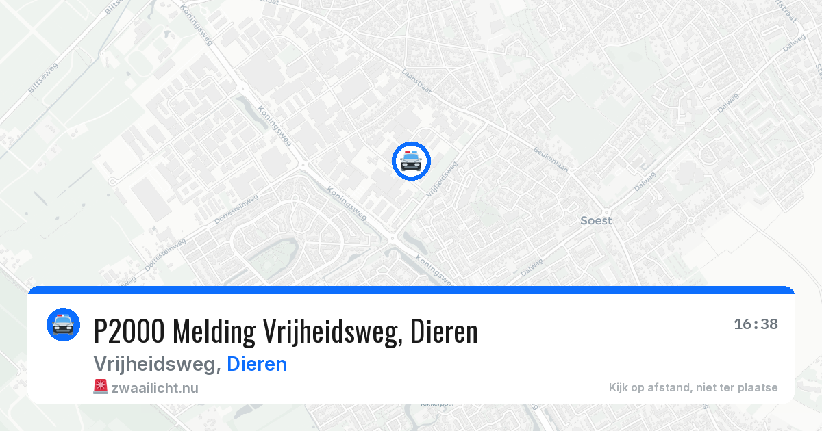 P2000 Melding Vrijheidsweg, Dieren — 24 jul 2026