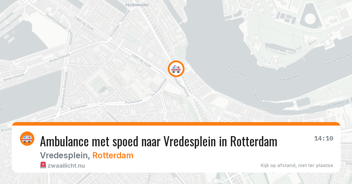 Ambulance met spoed naar Vredesplein in Rotterdam — 17 jul 2026