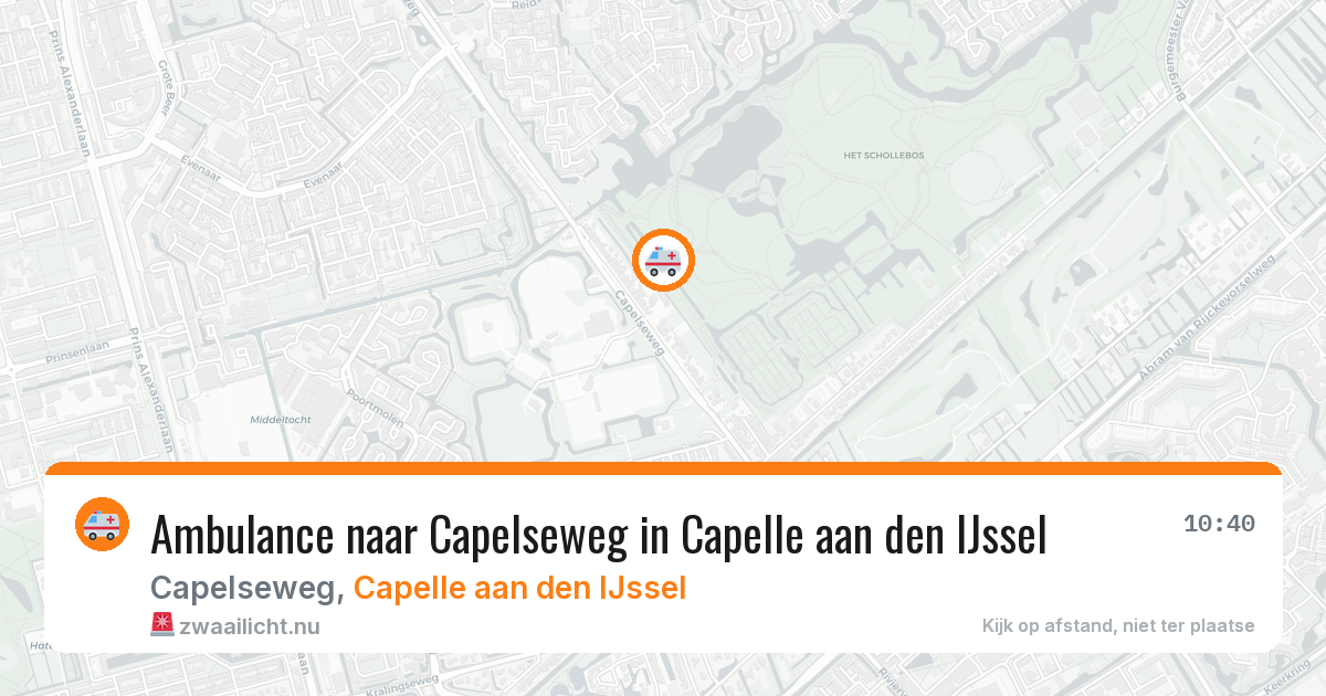 Ambulance naar Capelseweg in Capelle aan den IJssel — 18 jul 2026