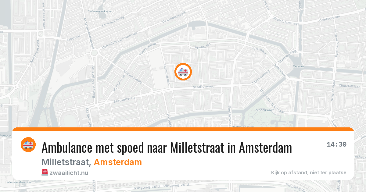 Ambulance met spoed naar Milletstraat in Amsterdam — 7 jun 2026
