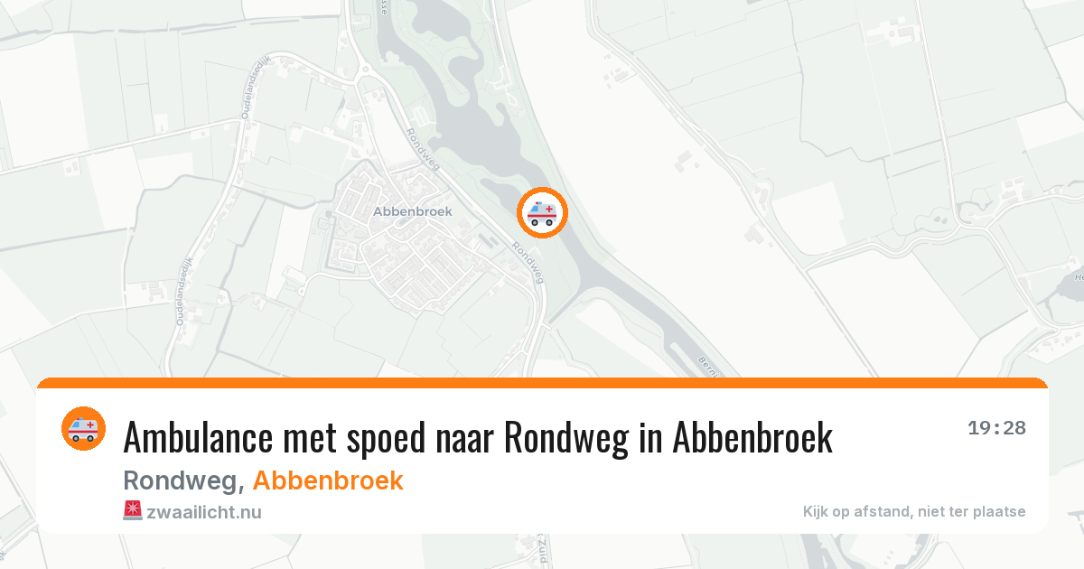 Ambulance met spoed naar Rondweg in Abbenbroek — 24 apr 2026