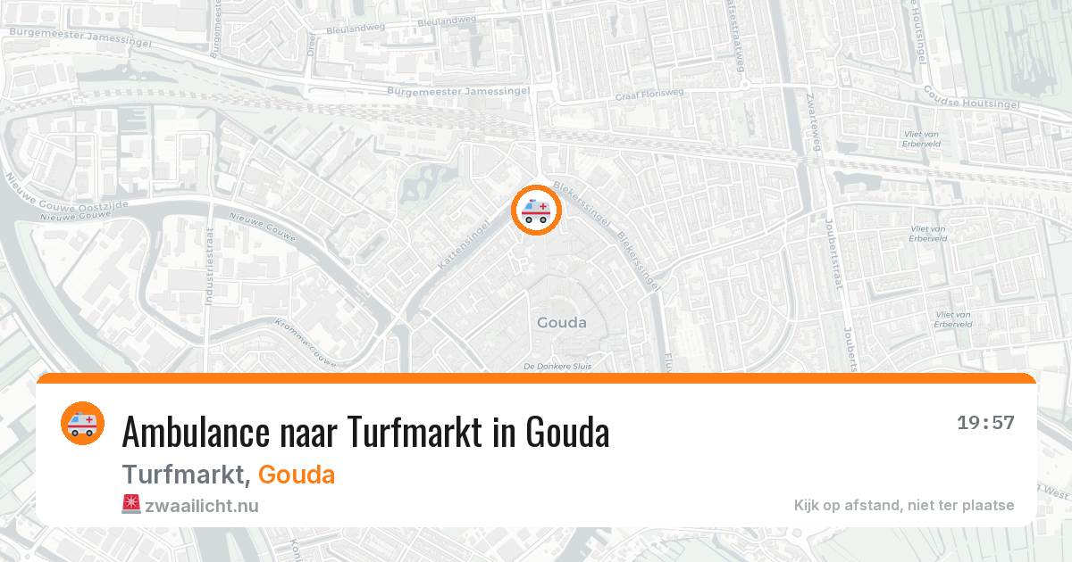 Ambulance naar Turfmarkt in Gouda — 10 jul 2026