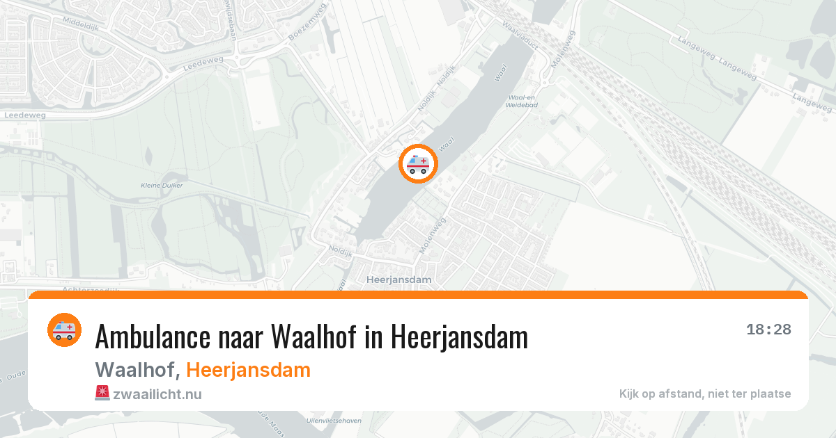 Ambulance naar Waalhof in Heerjansdam — 20 jul 2026