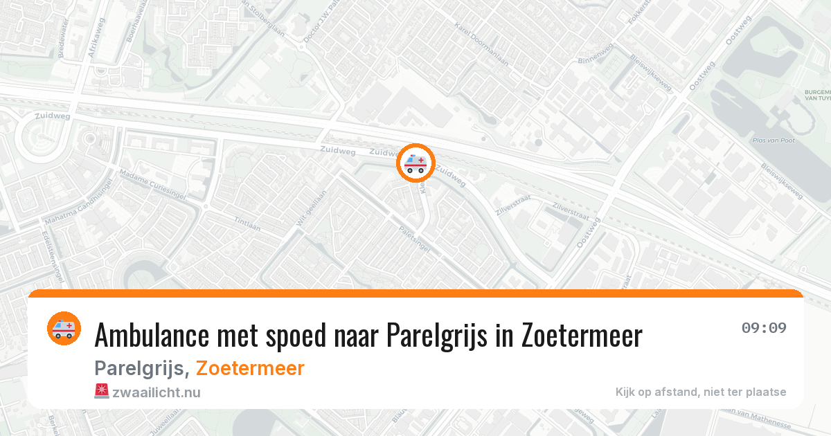 Ambulance met spoed naar Parelgrijs in Zoetermeer — 1 apr 2026