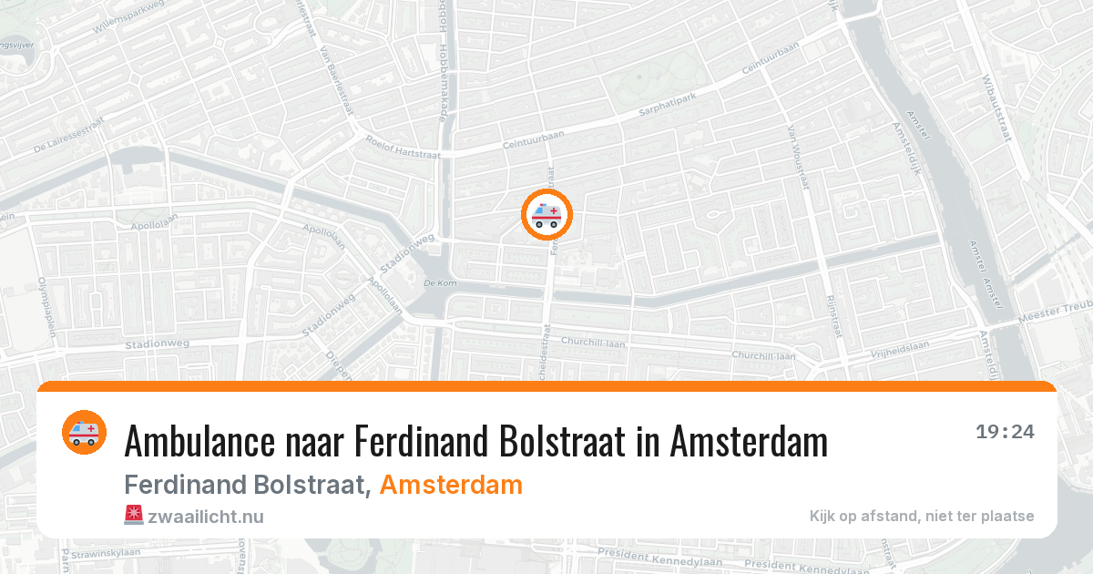 Ambulance naar Ferdinand Bolstraat in Amsterdam — 11 jul 2026