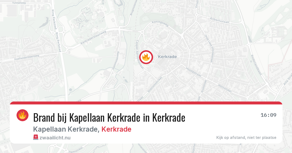 Brand bij Kapellaan Kerkrade in Kerkrade — 18 jul 2026