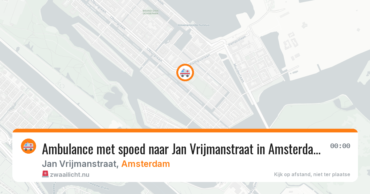 Ambulance met spoed naar Jan Vrijmanstraat in Amsterdam — 23 mei 2026
