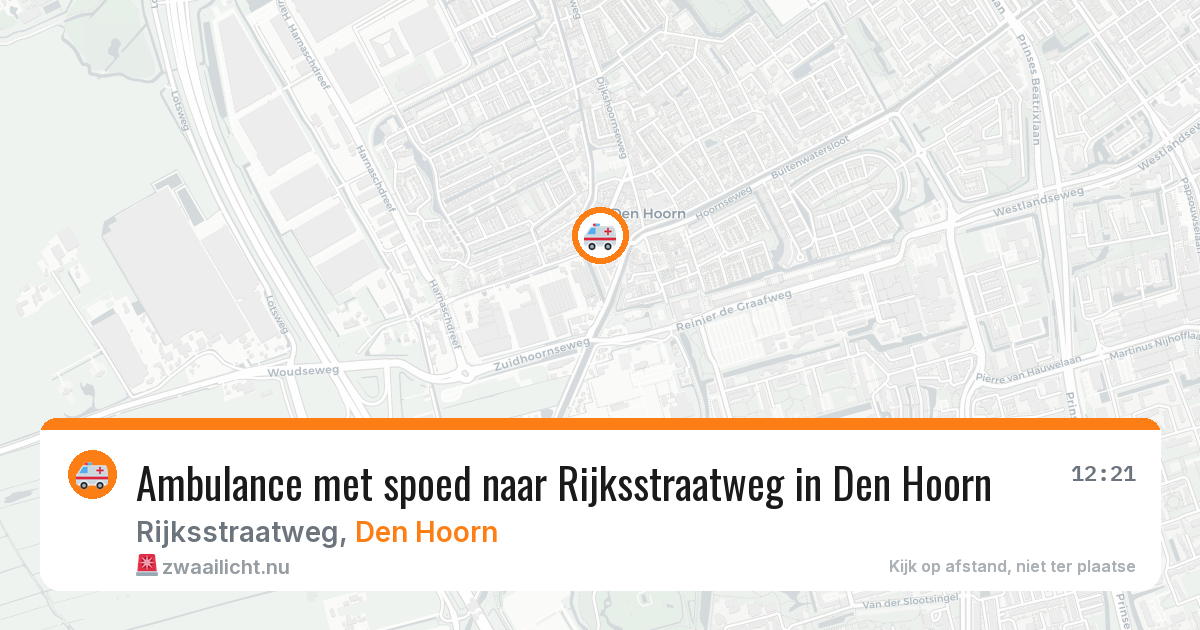 Ambulance met spoed naar Rijksstraatweg in Den Hoorn — 5 mei 2026