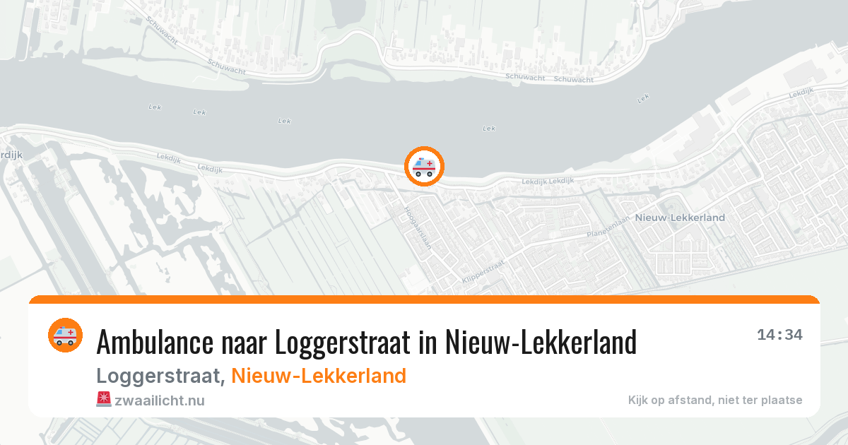 Ambulance naar Loggerstraat in Nieuw-Lekkerland — 22 jul 2026