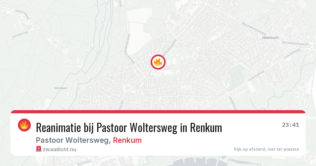 Reanimatie bij Pastoor Woltersweg in Renkum — 18 mrt 2026