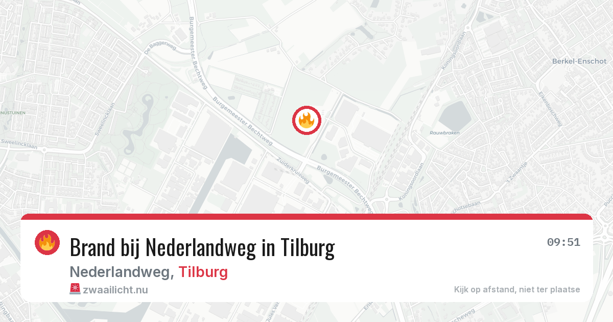 Brand bij Nederlandweg in Tilburg — 21 jul 2026
