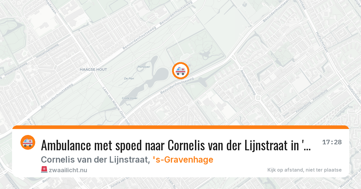 Ambulance met spoed naar Cornelis van der Lijnstraat in 's-Gravenhage — 21 mei 2026