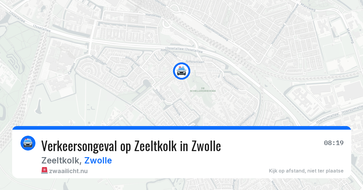 Verkeersongeval op Zeeltkolk in Zwolle — 26 mrt 2026