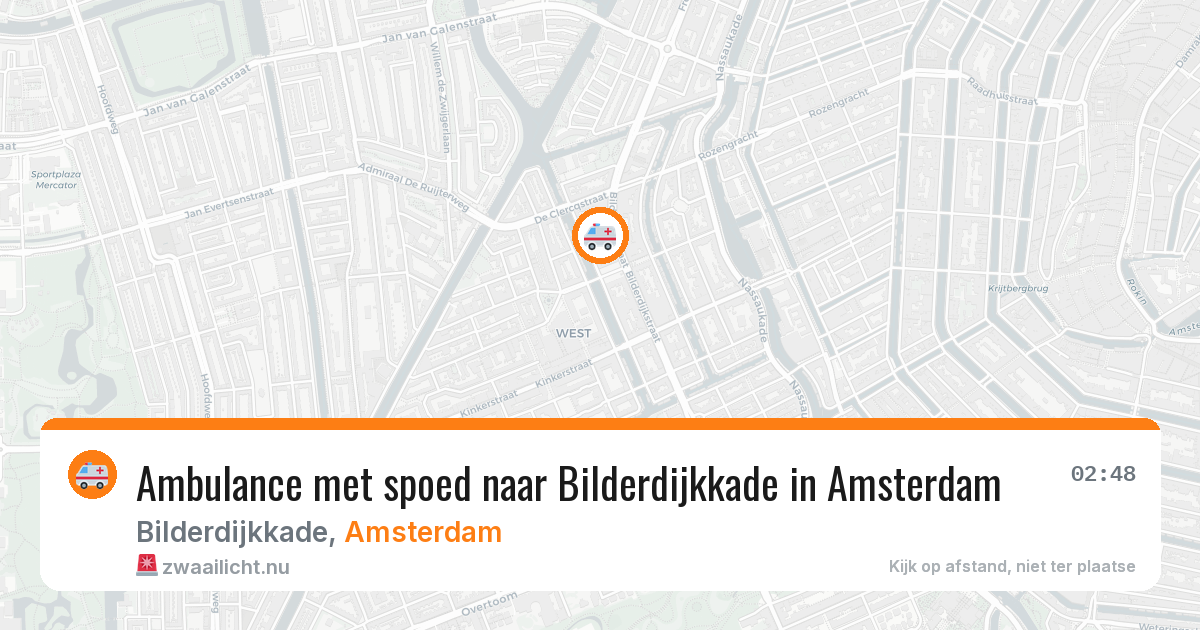 Ambulance met spoed naar Bilderdijkkade in Amsterdam — 11 apr 2026