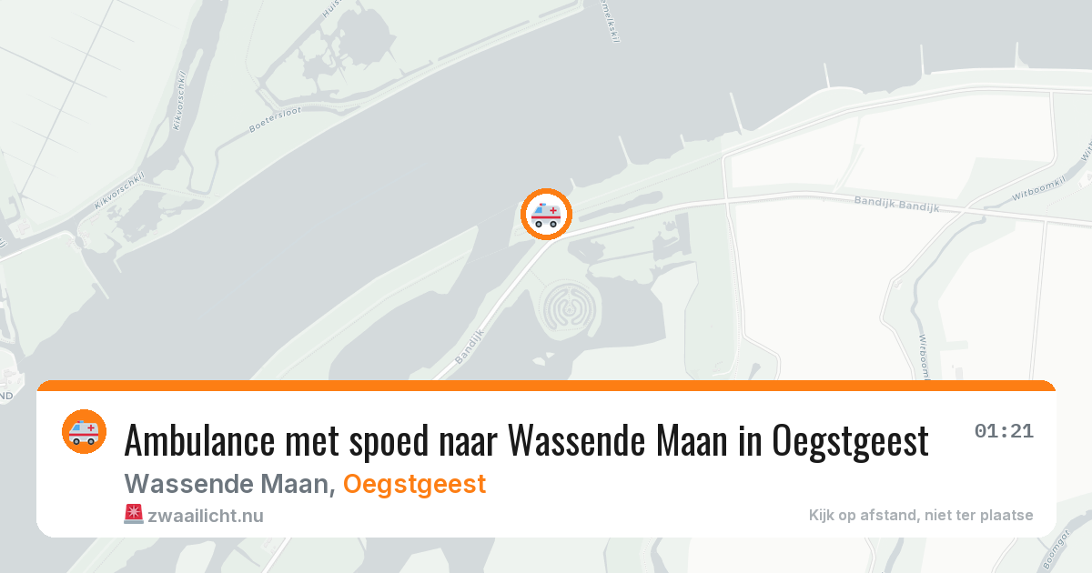 Ambulance met spoed naar Wassende Maan in Oegstgeest — 28 jan 2026