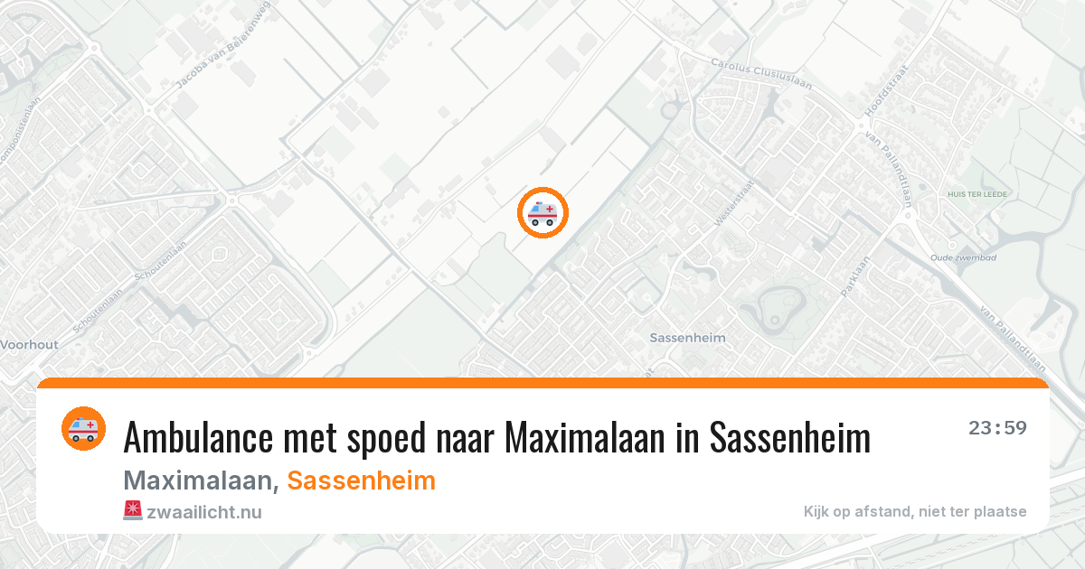 Ambulance met spoed naar Maximalaan in Sassenheim — 18 jul 2026
