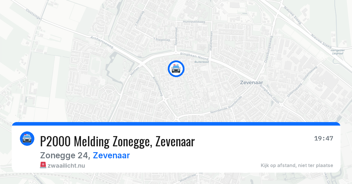 P2000 Melding Zonegge, Zevenaar — 23 mei 2026