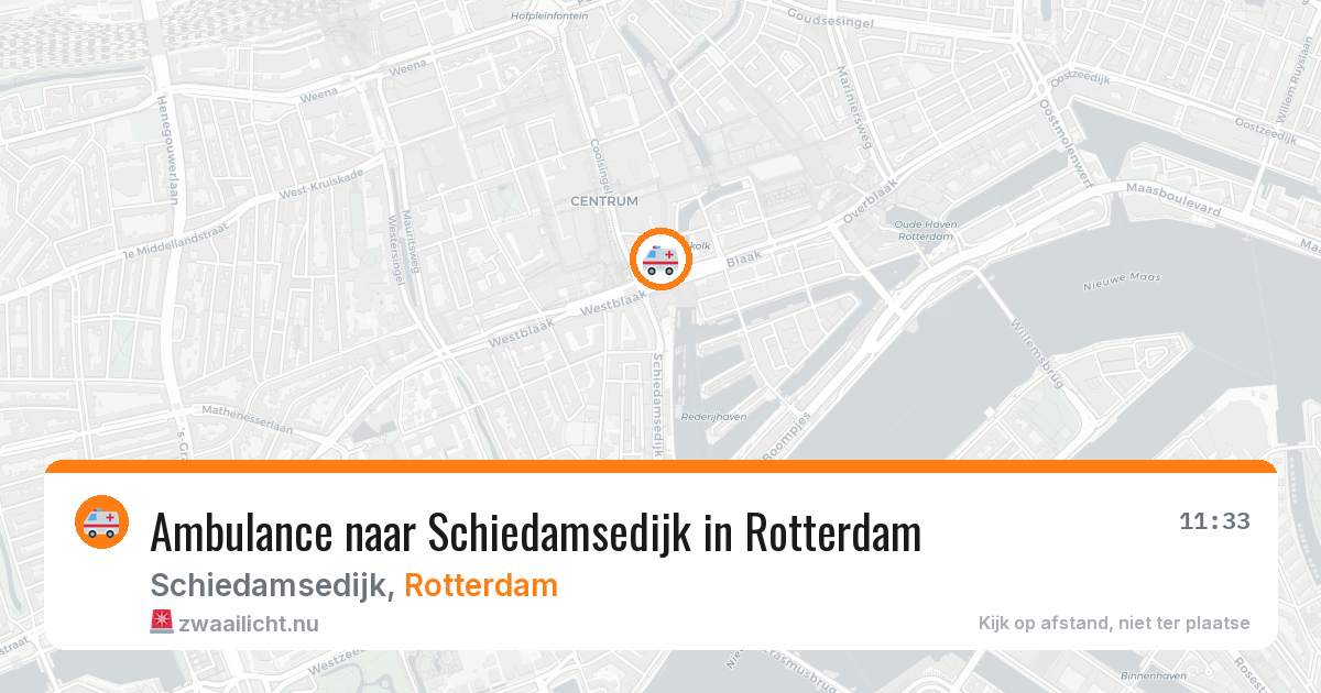 Ambulance naar Schiedamsedijk in Rotterdam — 29 mei 2026