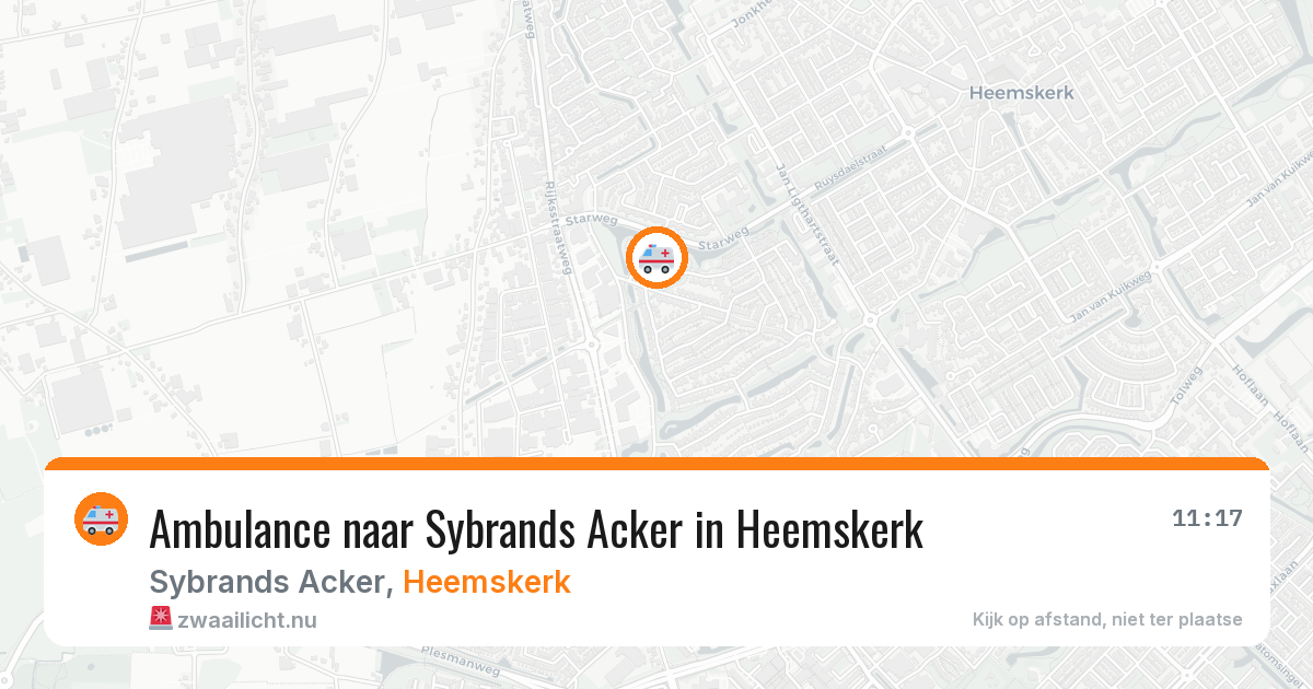 Ambulance naar Sybrands Acker in Heemskerk — 8 jul 2026