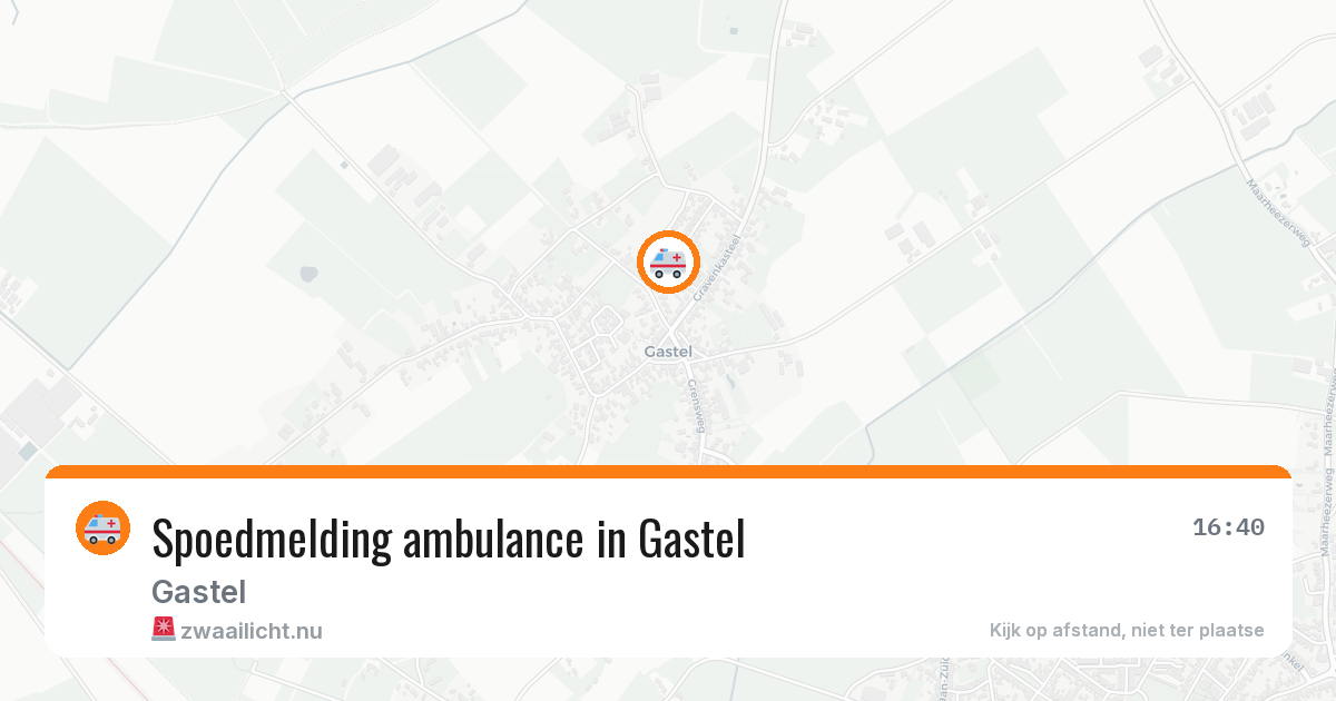 Spoedmelding ambulance in Gastel — 20 mei 2026