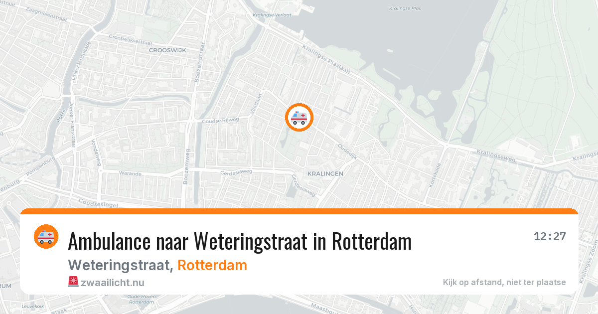 Ambulance naar Weteringstraat in Rotterdam — 26 jul 2026