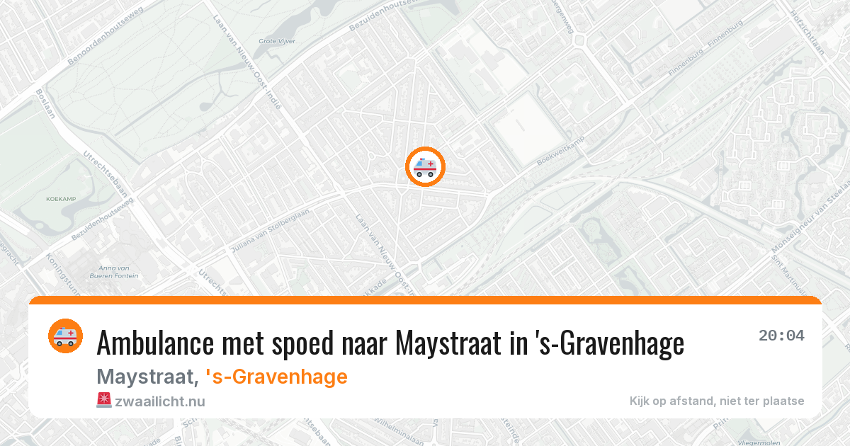 Ambulance met spoed naar Maystraat in 's-Gravenhage — 24 jul 2026