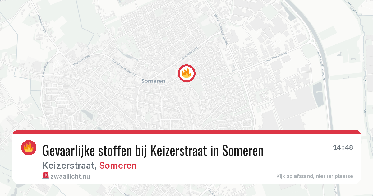 Gevaarlijke stoffen bij Keizerstraat in Someren — 2 jul 2026