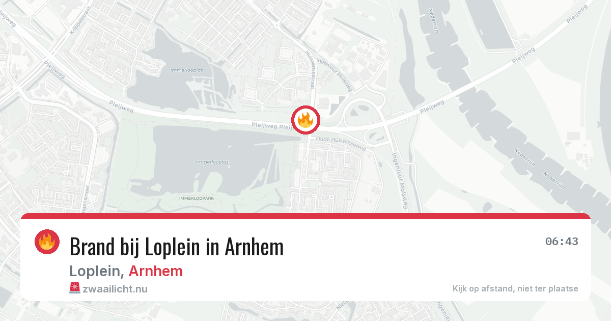 Brand bij Loplein in Arnhem — 3 apr 2026