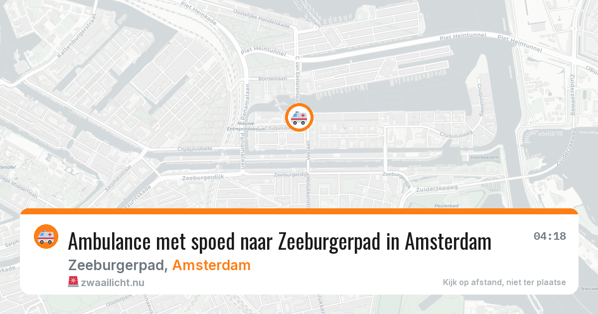 Ambulance met spoed naar Zeeburgerpad in Amsterdam — 14 jul 2026