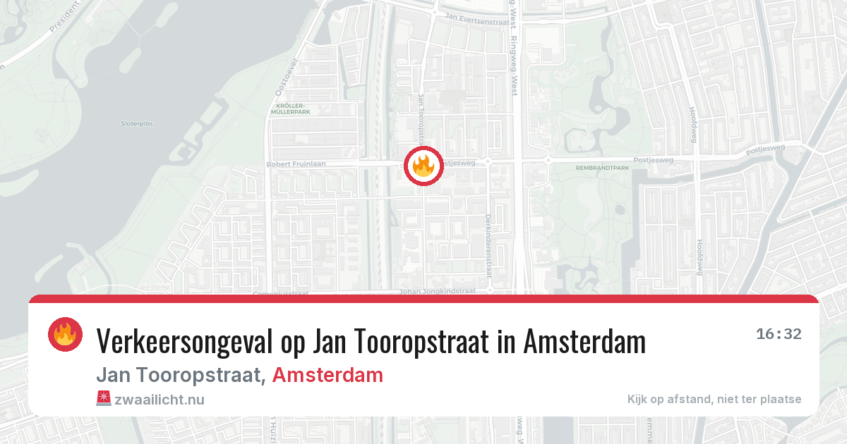 Verkeersongeval op Jan Tooropstraat in Amsterdam — 3 jun 2026