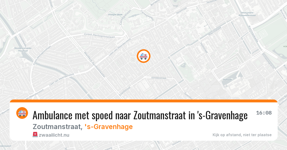 Ambulance met spoed naar Zoutmanstraat in 's-Gravenhage — 15 mei 2026