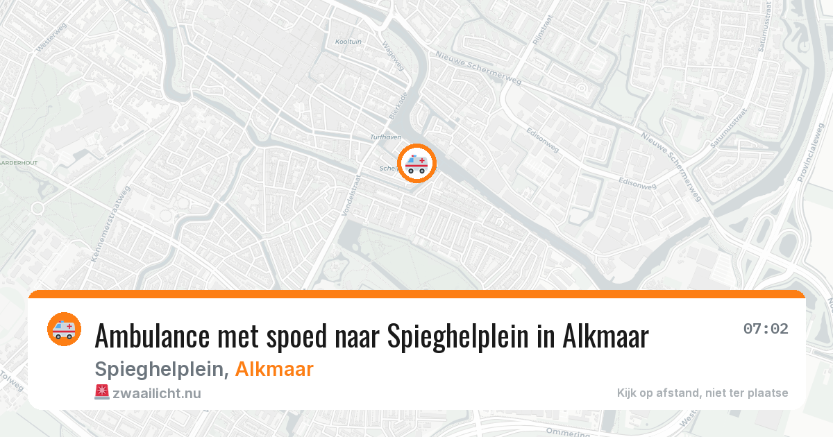 Ambulance met spoed naar Spieghelplein in Alkmaar — 22 jul 2026