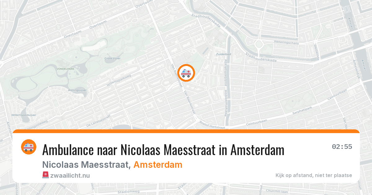 Ambulance naar Nicolaas Maesstraat in Amsterdam — 11 jul 2026