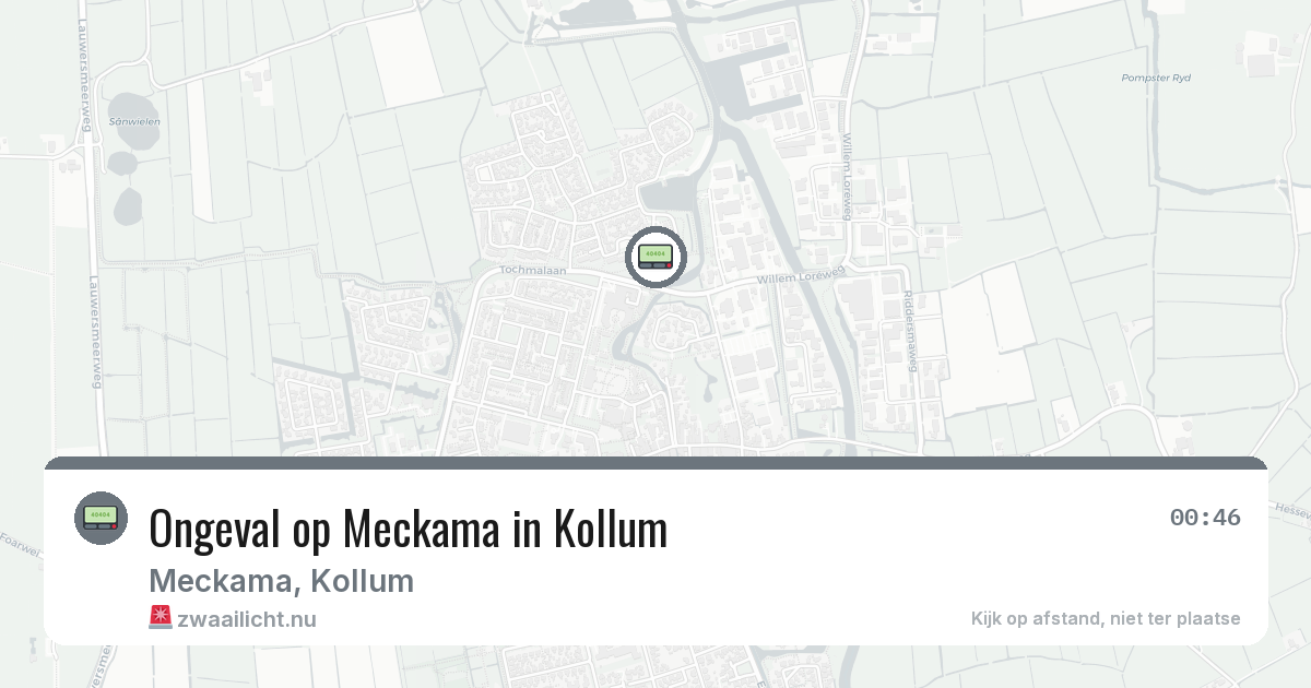 Ongeval op Meckama in Kollum — 15 feb 2026