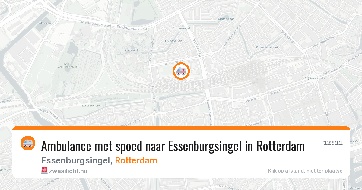 Ambulance met spoed naar Essenburgsingel in Rotterdam — 26 mei 2026