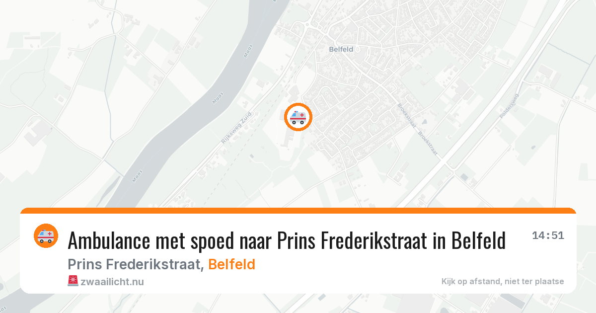 Ambulance met spoed naar Prins Frederikstraat in Belfeld — 16 jul 2026