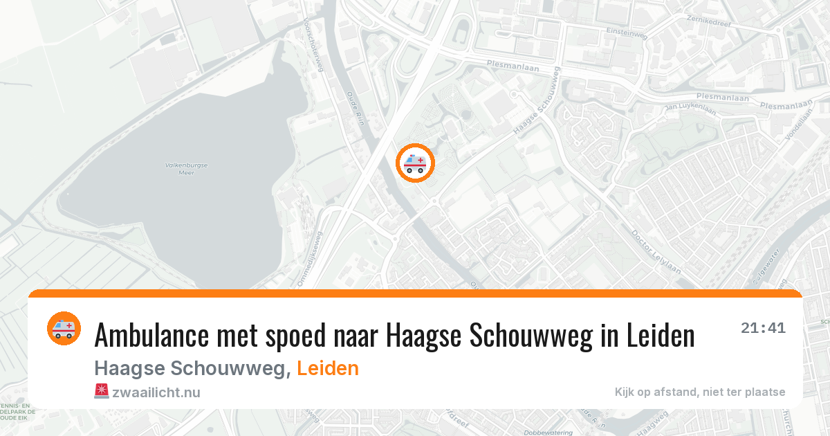 Ambulance met spoed naar Haagse Schouwweg in Leiden — 21 jan 2026