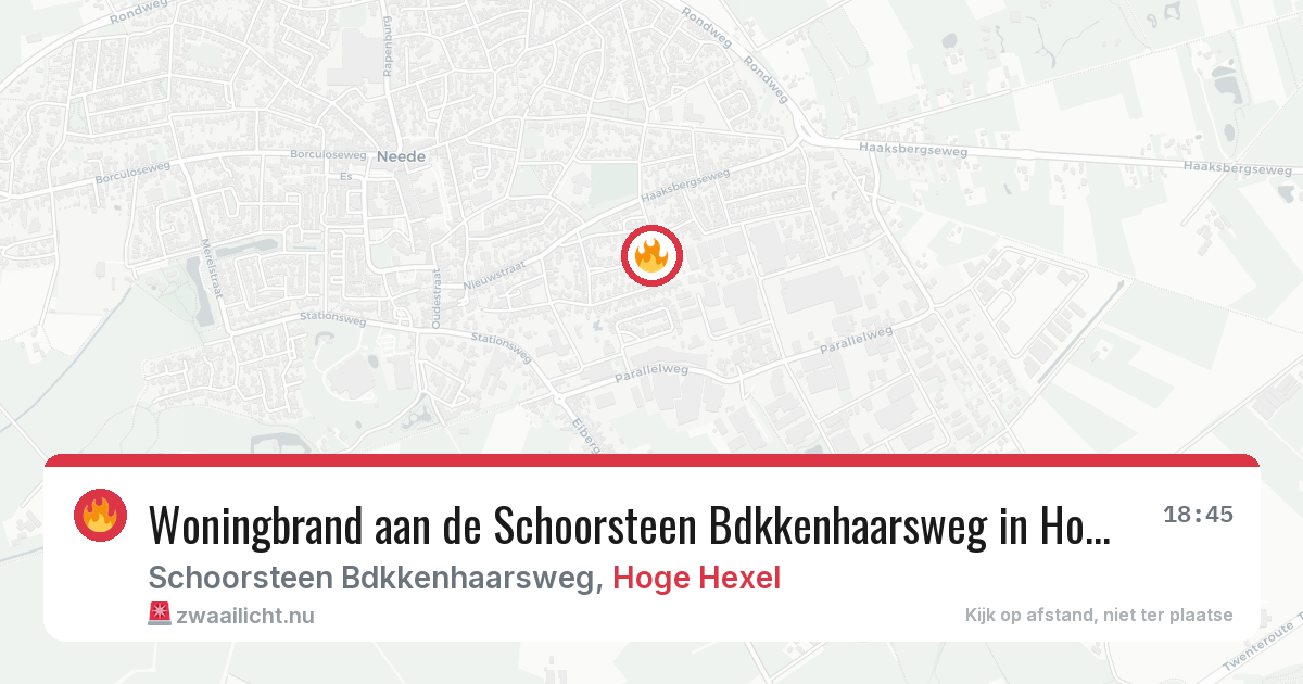 Woningbrand aan de Schoorsteen Bdkkenhaarsweg in Hoge Hexel — 30 mrt 2026