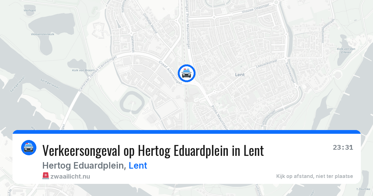 Verkeersongeval op Hertog Eduardplein in Lent — 19 apr 2026