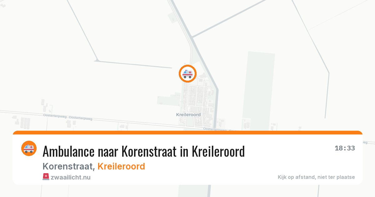 Ambulance naar Korenstraat in Kreileroord — 11 apr 2026