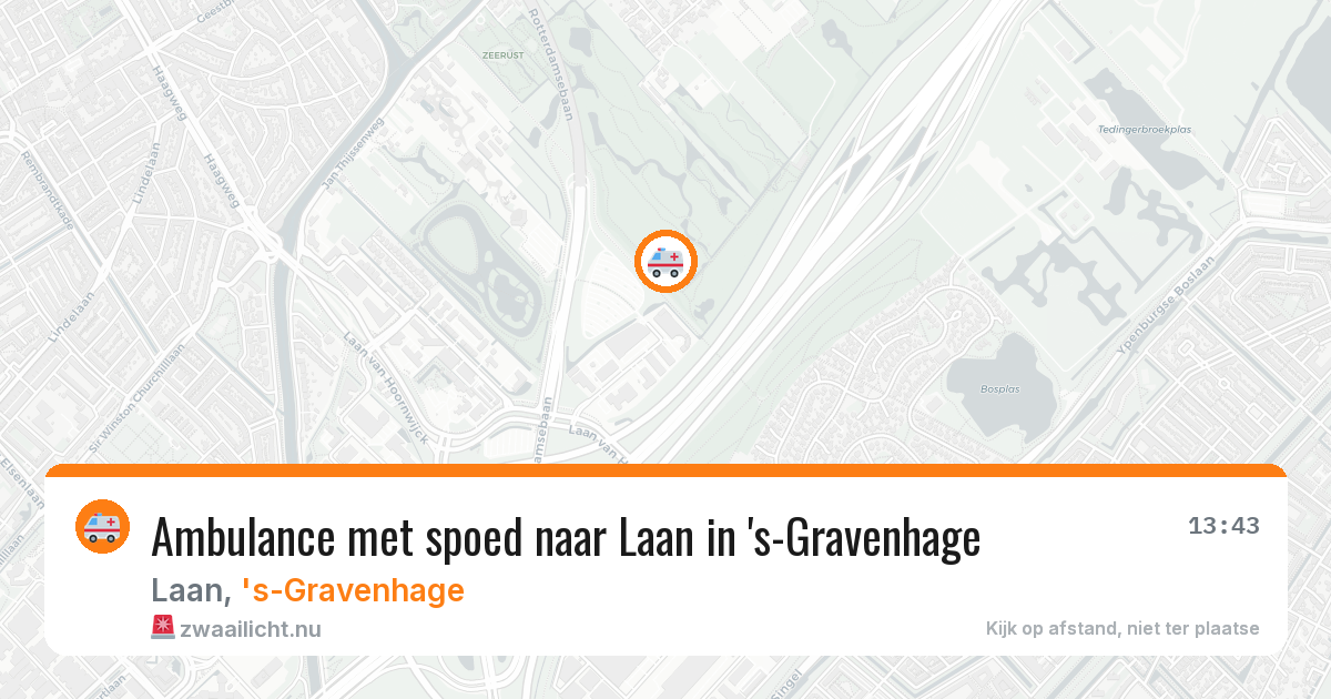Ambulance met spoed naar Laan in 's-Gravenhage — 18 mrt 2026