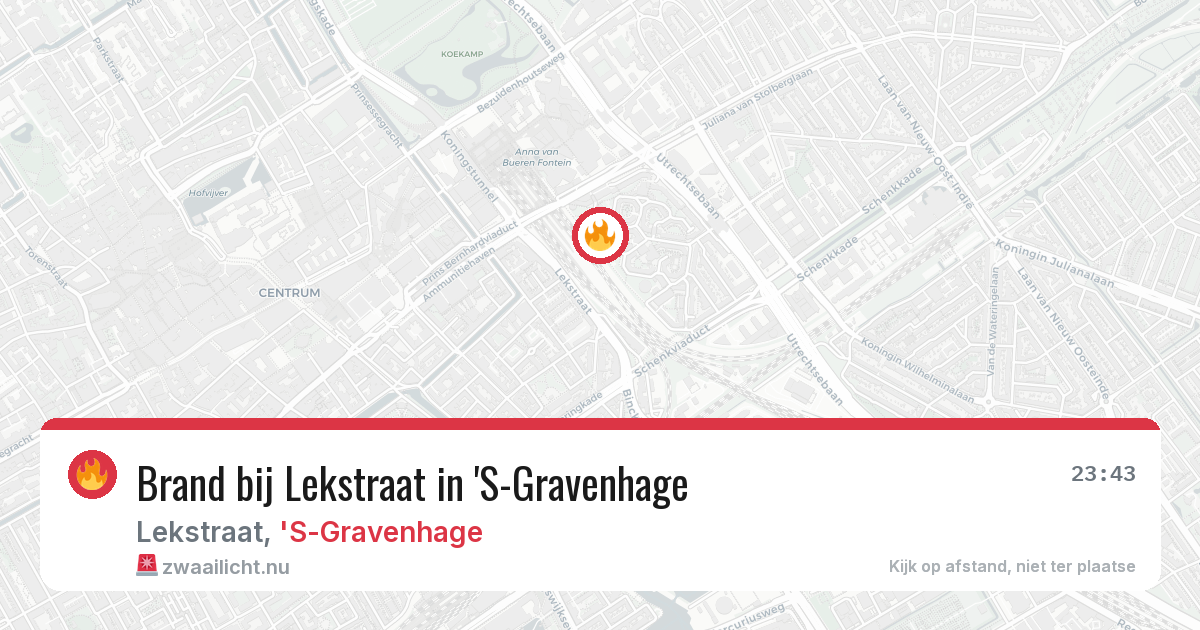 Brand bij Lekstraat in 'S-Gravenhage — 7 mei 2026