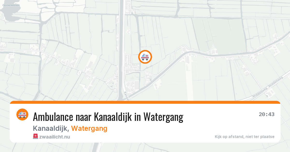 Ambulance naar Kanaaldijk in Watergang — 19 jul 2026