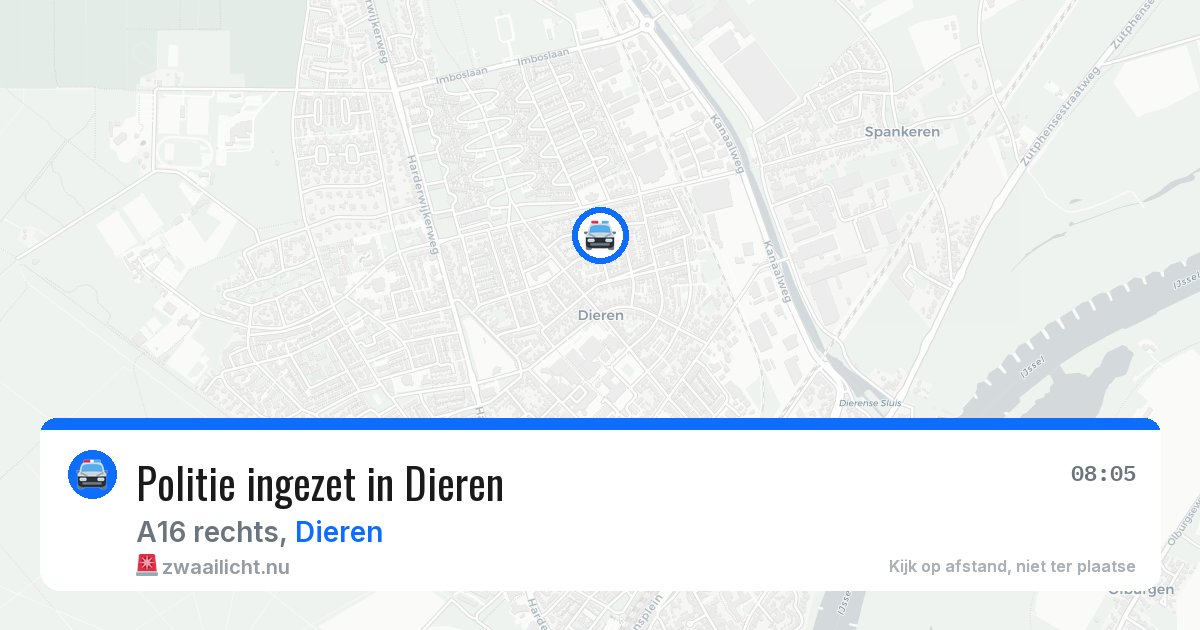 Politie ingezet in Dieren — 6 jun 2026 | 🚨 Zwaailicht.nu