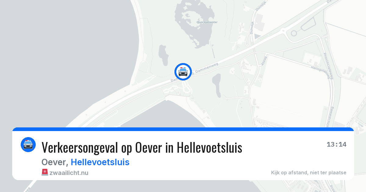 Verkeersongeval op Oever in Hellevoetsluis — 12 jul 2026