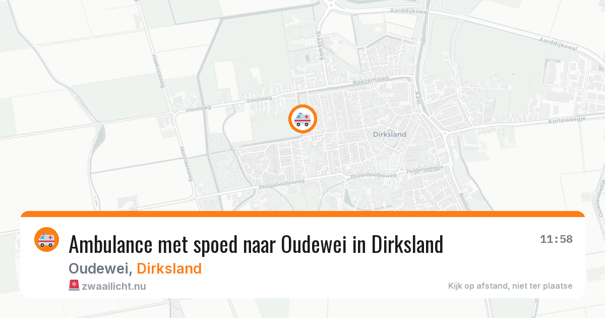 Ambulance met spoed naar Oudewei in Dirksland — 11 apr 2026